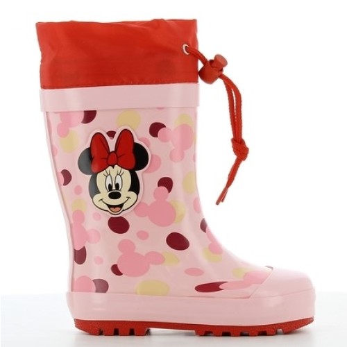 P6814P Κοριτσίστικο Γαλοτσάκι με Γούνα MINNIE Ροζ