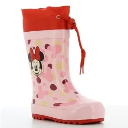 P6814P Κοριτσίστικο Γαλοτσάκι με Γούνα MINNIE Ροζ