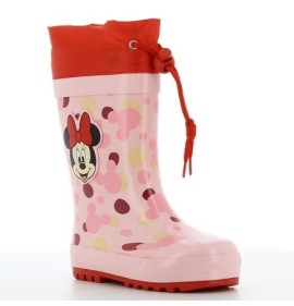 P6814P Κοριτσίστικο Γαλοτσάκι με Γούνα MINNIE Ροζ