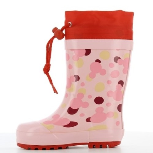 P6814P Κοριτσίστικο Γαλοτσάκι με Γούνα MINNIE Ροζ