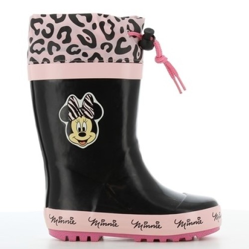 P6815B Κοριτσίστικο Γαλοτσάκι με Γούνα DISNEY MINNIE Μαύρο