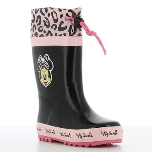 P6815B Κοριτσίστικο Γαλοτσάκι με Γούνα DISNEY MINNIE Μαύρο