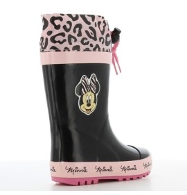 P6815B Κοριτσίστικο Γαλοτσάκι με Γούνα DISNEY MINNIE Μαύρο