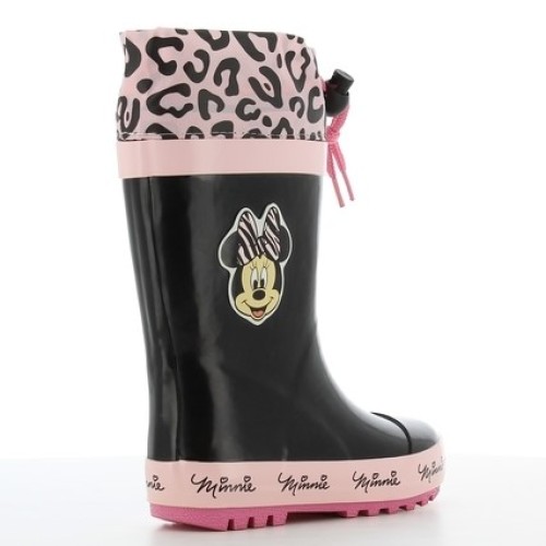 P6815B Κοριτσίστικο Γαλοτσάκι με Γούνα DISNEY MINNIE Μαύρο