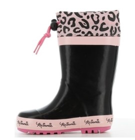 P6815B Κοριτσίστικο Γαλοτσάκι με Γούνα DISNEY MINNIE Μαύρο