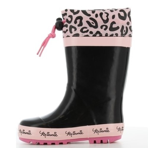 P6815B Κοριτσίστικο Γαλοτσάκι με Γούνα DISNEY MINNIE Μαύρο