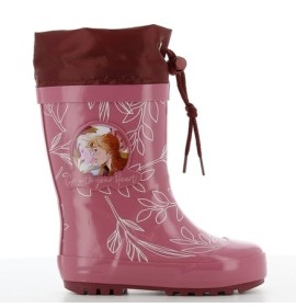 P6816BO Κοριτσίστικο   Γαλοτσάκι με Γούνα DISNEY FROZEN Μπορντό