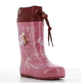 P6816BO Κοριτσίστικο   Γαλοτσάκι με Γούνα DISNEY FROZEN Μπορντό