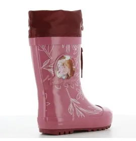 P6816BO Κοριτσίστικο   Γαλοτσάκι με Γούνα DISNEY FROZEN Μπορντό