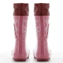 P6816BO Κοριτσίστικο   Γαλοτσάκι με Γούνα DISNEY FROZEN Μπορντό