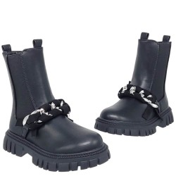 P6823B Girl's Boots SMART KIDS Black