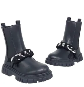 P6823B Κοριτσίστικο Μποτάκι SMART KIDS Μαύρο