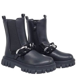 P6823B Girl's Boots SMART KIDS Black