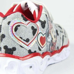 P6864S Girl's Sneakers With Lights DISNEY MINNIE Silver