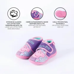 P6879P Girl's Slippers DISNEY Peppa Purple
