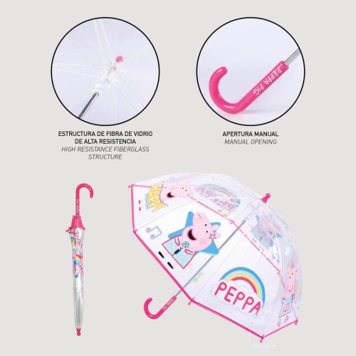 P6909P Girl's Umbrella DISNEY PEPPA Pink P6909P Girl's Umbrella DISNEY PEPPA Pink
