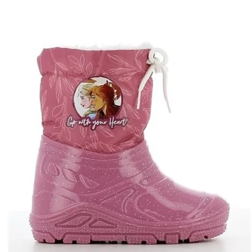 P6913P Girl's  Rainboots With Fur APRÈS FROZEN Pink
