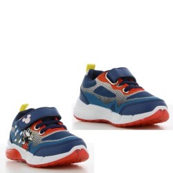 P6943BL Boy's Sneakers With Lights MICKEY MOUSE Blue