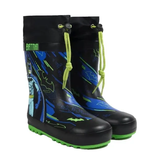 P6952B  Αγορίστικο Γαλοτσάκι Με Γούνα  BATMAN Μαύρο P6952B  Αγορίστικο Γαλοτσάκι Με Γούνα  BATMAN Μαύρο