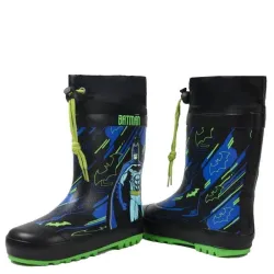 P6952B  Αγορίστικο Γαλοτσάκι Με Γούνα  BATMAN Μαύρο