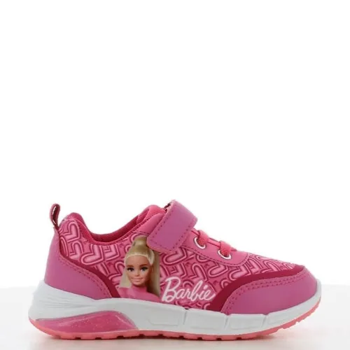 P6987P Κοριτσίστικο Sneakers Με Φωτάκια DISNEY Barbie Ροζ