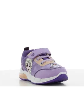 P6993L Κοριτσίστικο Sneakers με Φωτάκια DISNEY FROZEN Λιλά