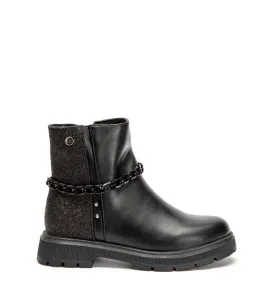 P7008B Κοριτσίστικο Μποτάκι SMART KIDS Μαύρο