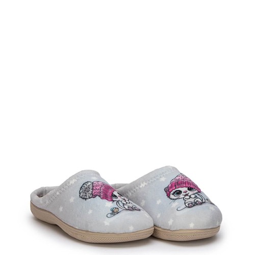 P7020GR Girl's Slippers VESNA Grey P7020GR Girl's Slippers VESNA Grey