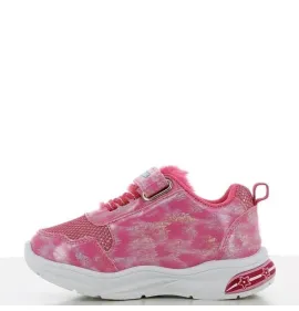 P7034F Κοριτσίστικο Sneakers LEOMIL UNICORN Με Φωτάκια Φουξ