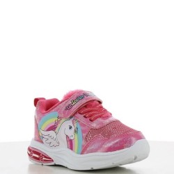 P7034F Κοριτσίστικο Sneakers LEOMIL UNICORN Με Φωτάκια Φουξ
