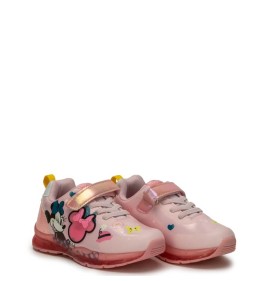 P7072P Κοριτσίστικο Sneakers Με Φωτάκια DISNEY MINNIE Ροζ