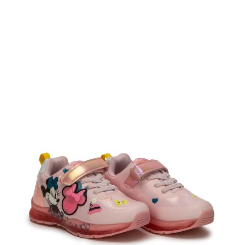 P7072P Κοριτσίστικο Sneakers Με Φωτάκια DISNEY MINNIE Ροζ