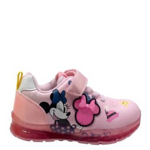 P7072P Κοριτσίστικο Sneakers Με Φωτάκια DISNEY MINNIE Ροζ