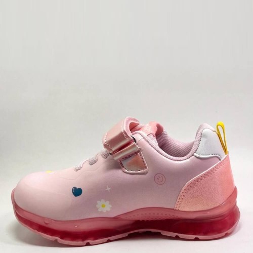 P7072P Κοριτσίστικο Sneakers Με Φωτάκια DISNEY MINNIE Ροζ