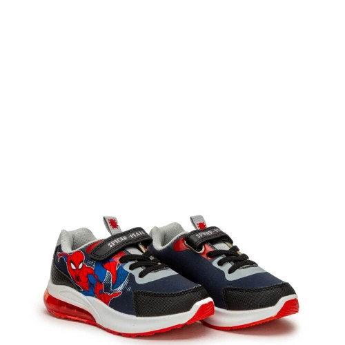 P7074B Αγορίστικο Sneakers Με Φωτάκια DISNEY SPIDERMAN Μαύρο