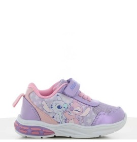 P7084L Κοριτσίστικο Sneakers LEOMIL LILO &amp; STITCH Με Φωτάκια Λιλά