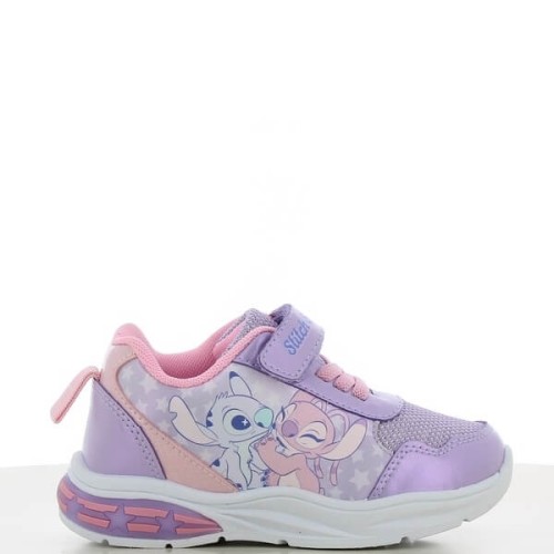 P7084L Κοριτσίστικο Sneakers LEOMIL LILO & STITCH Με Φωτάκια Λιλά