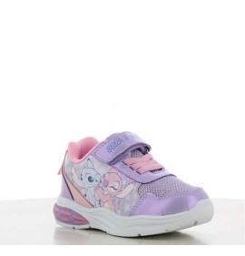 P7084L Κοριτσίστικο Sneakers LEOMIL LILO &amp; STITCH Με Φωτάκια Λιλά