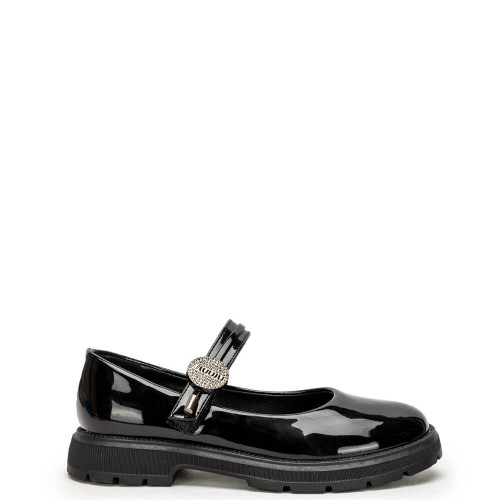 P7087B Κοριτσίστικο Loafers ZAK SHOES Μαύρο