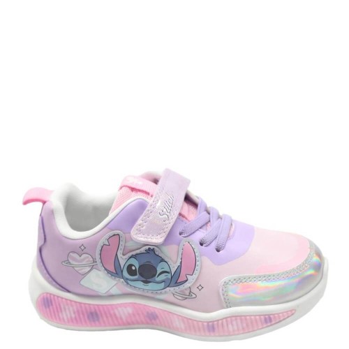 P7096P Κοριτσίστικο Sneakers DISNEY LILO & STITCH Με Φωτάκια Ροζ
