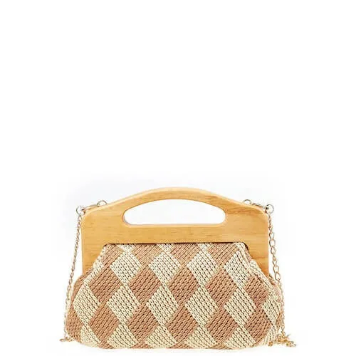 G2106BE Women Wicker Bag VERDE Beige