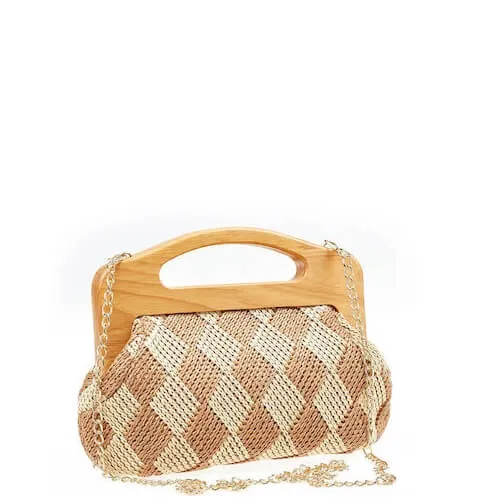 G2106BE Women Wicker Bag VERDE Beige