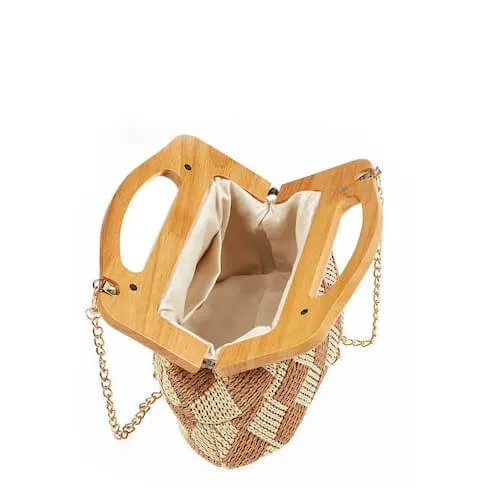 G2106BE Women Wicker Bag VERDE Beige