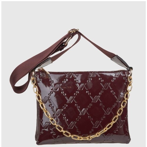 G7666BO Τσάντα Χειρός-Χιαστί Verde Μπορντό