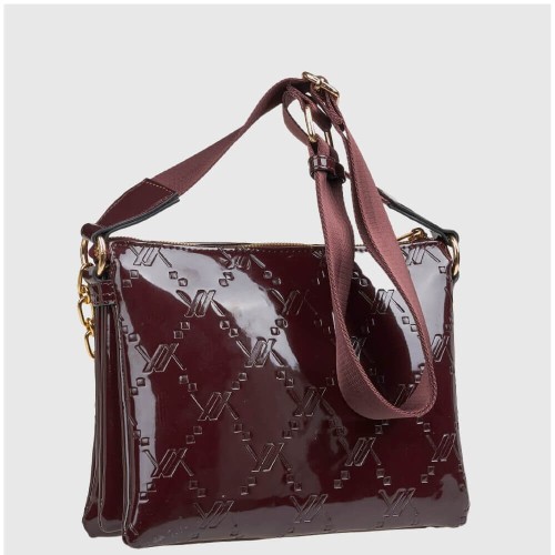 G7666BO Τσάντα Χειρός-Χιαστί Verde Μπορντό