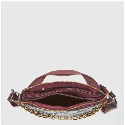 G7666BO Τσάντα Χειρός-Χιαστί Verde Μπορντό