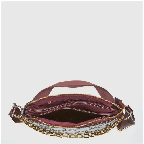 G7666BO Τσάντα Χειρός-Χιαστί Verde Μπορντό