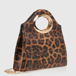 G7798L Evening Bag Verde Animal Print