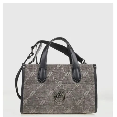 G7848B Τσάντα Χειρός-Χιαστί VERDE Γκρι