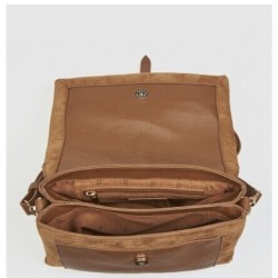 G7887C Τσάντα Ώμου-Χιαστί VERDE Κάμελ